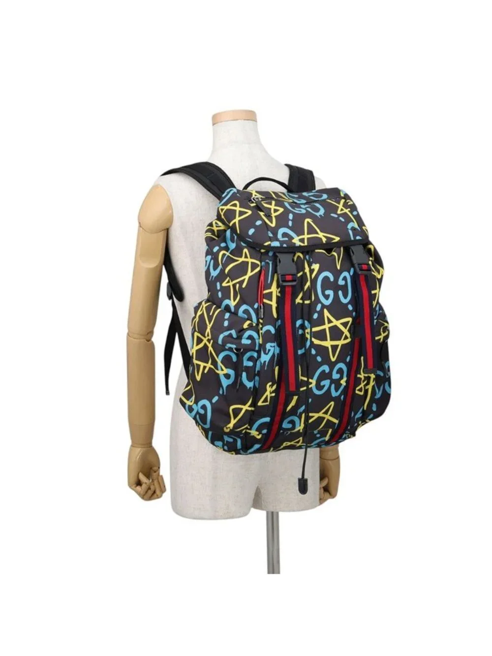 Gucci Backpack Ghost Nylon Canvas Black